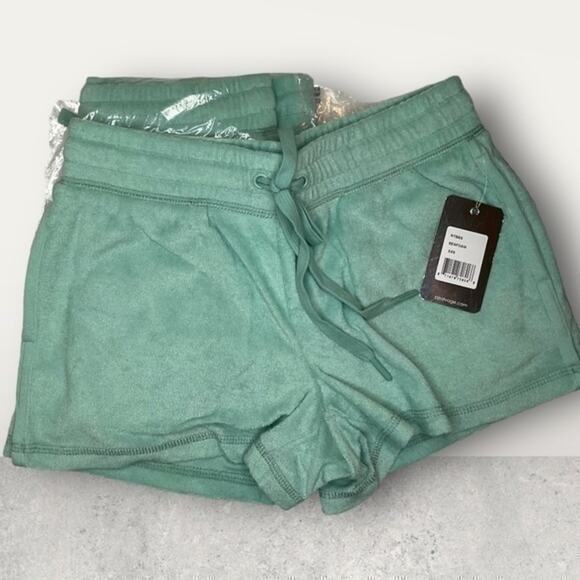 PJ Salvage Seafoam Green Terry Pajama Shorts with PocketsWomen’s XXS NEW  002 - Picture 2 of 7